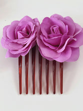 Women Wedding Bride Party Rose Flower Hair Styling Updo French Twist Comb