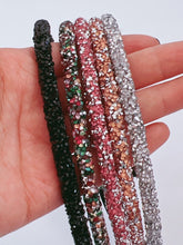 Women Bling Shiny Crystal look Bead Glitter Party Headband Hair Head Band Hoop