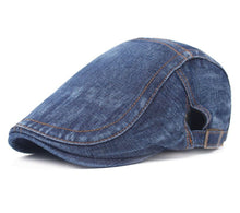 Men Women Retro Fashion Blue Denim French Newsboy Cabbie Artist Hat Cap Beret