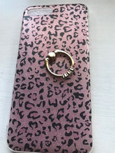 Lady Iphone 7 Plus 5.5” Leopard bling Ring Support TPU Case Protector Cover IPHONE 7 PLUS PINK LEOPARD
