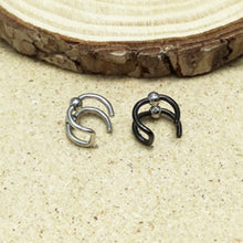 Women Lady Surgical 316L Hoop Fake Side Earrings clip on no ear piercing hole
