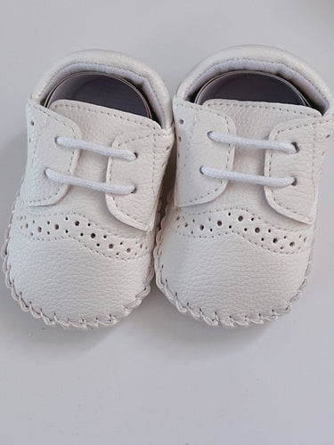 Baby Boy Kid White Navy Black Wedding Formal Party Synthetic leather Soft Shoes White