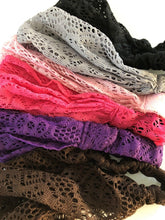 Women Bohemian BOHO Net Lace Wide Hair Bandana Wrap Head band headband Scarf