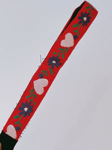 Girl Kids Cute Retro Stick On Cotton Light Embroidery Hair Headband Head band