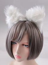 Women Girl Fluffy Fur Cat Kitty fox Bear Costume Ear Party Hair head band Hoop