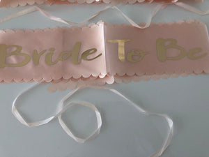 AU Bride to Be Team Hen's Night Party Wedding Rose Gold letter Sash Sashes Belt