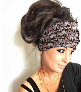 Women Boho Bohemian Paisley Dreads Wide Bandana Yoga Hair Band Headband Durag