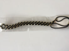 Women Braid BOHO Retro 70' 80' Suede Metallic Chain Headband Hair Cuff Head Band black