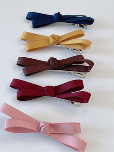 1x Women Girl School Color Bow grosgrain Ribbon Lace Alligator Hair Clip Pin