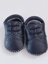 Baby Boy Kid White Navy Black Wedding Formal Party Synthetic leather Soft Shoes Navy Blue