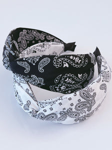 Women Retro BOHO Paisley Wide Hair Band Head Band Headband Bandana Style Hoop