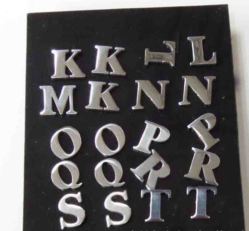 1PIECE Silver Color stainless Alphabet letter Novelty Studs Ear Piercing Earring