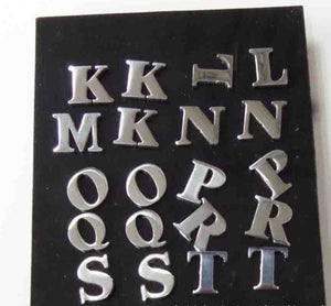 1PIECE Silver Color stainless Alphabet letter Novelty Studs Ear Piercing Earring