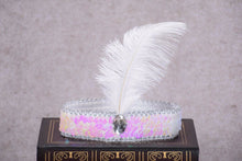 Women Girl Retro Gatsby Hollywood Flapper Sequins Feather Headband Hair Band