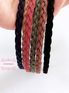 Women Girl BOHO Synthetic Suede Braided Thin Slim Hair head band headband Hoop