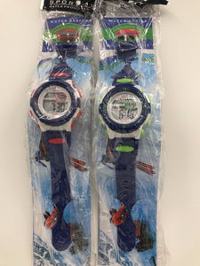 Boy Kid Child Girl Led Digital School Sports Waterproof alarm Wrist Watch Gift Dark blue