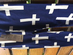Kids Girls Children Fashion Cotton Funky The Cross Print Navy Pants leggings