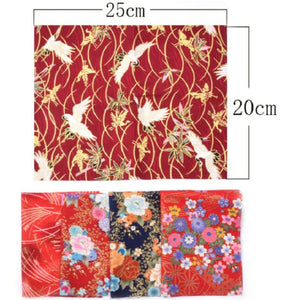 5x Craft Japanese Pattern Fabric Cloth Pieces Sewing Patchwork Wrap Material