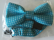 AU Boys Kid Children Party School Pre-tied Wedding dance bow tie Necktie bowtie 02 Peocock Blue with dots
