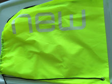 new GYM Swim School Dance beach water resist SPORT SHOE BAG DRAWSTRING BACKPACK Neon Green "NEW" print