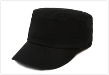 Women Men father's day Flat Top Cotton Military Sun Outdoor Travel golf Cap Hat black