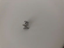 1PIECE Silver Color stainless Alphabet letter Novelty Studs Ear Piercing Earring