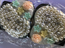 Women Lady Heart Stretch Crystal bling Pearl Flower Heart Waist Band Belt wrap