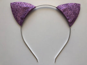 Women Girl Kitty Cat Ears Gold silver Costume Party hair head Band Headband Prop