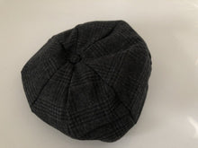 Men Retro Grey Check French Newsboy Cabbie Artist Hat Cap Wool Blended Beret