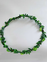 Women Girl Flower Fairy Boho Bridal Simple Beach Tiara Crown hair headband Garland Green