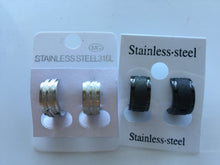 New Man Stainless Steel Frosted matte finish Hoop Earrings Piercings Gift him