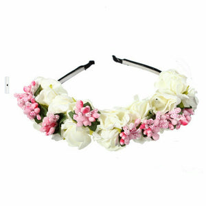 Women Flower Girl Fairy Wedding Festival Party hair head headband band Hoop