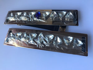Women Lady Gemstone Crystal Look Bling Shiny Metallic Mirror Waist Band Belt G29