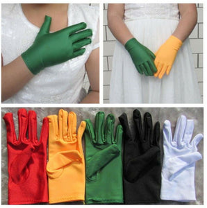 Girl Children Kids Party Fancy Dance Prom Ball Costume Opera SHORT Gloves 4-12Yr
