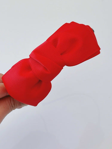 Lady Girls School Navy Red Black Grosgrain Ribbon Bow Hair Head headband Hoop Red Snow white Bow headband