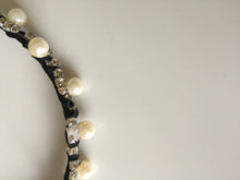 Women Girls Retro Pearl Bride Crystal Bling princess party hair head band Hoop