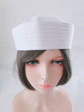 Kids Girl Boy Adult Women Plain white Navy Sailor marine Costume Party Hat Cap