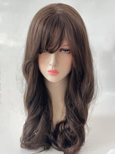 Women Lady Trendy Party Function Fringe Natural Look Long Curly Wavey Hair Wigs