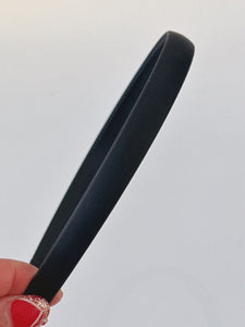Women Girl School Matte Polished Simple Plastic Hair head band headband Hoop Black