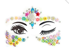 Women Crystal Acrylic Bling Gems Shell Fairy Fancy Face Eye Sticker makeup art