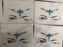 Women Crystal Acrylic Bling Gems Shell Fairy Fancy Face Eye Sticker makeup art