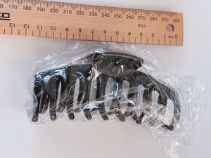 Women Easy Tie up Leopard Black Acetate Tie Up Hair Claw Clip Accessory Clamps