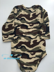 Boy Kid Baby Army Military Party Camouflage Green Camo Romper Bodysuit PROP