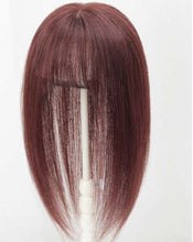 Women Natural 100% Human Real Hair Volume Up Wig Piece Hairpiece Clip on Fringe Dark Brown