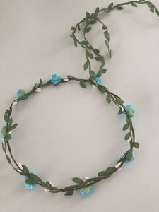 Girl Children Boho Fairy Blossom Flower Leaf hair headband Tiara Garland Wreath