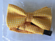 AU Boys Kid Children Party School Pre-tied Wedding dance bow tie Necktie bowtie Yellow with dots