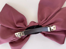 Women Girl 3 Layers Satin Silky Feel Ribbon Big Bow Hair Head Barrette Clip