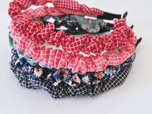 Women Girl Retro Bubble Wrinkled Puffy Scrunch Slim Hair Head Band Headband Hoop