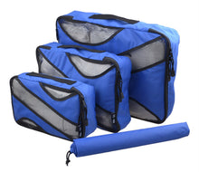 Clothing packing Cube light Travel Luggage Organiser Storage Bag Case Set 3 set Blue