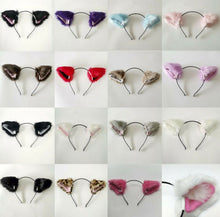 Women Children Fluffy Fur Cat Kitty fox animal Costume Ear Party Hair head band